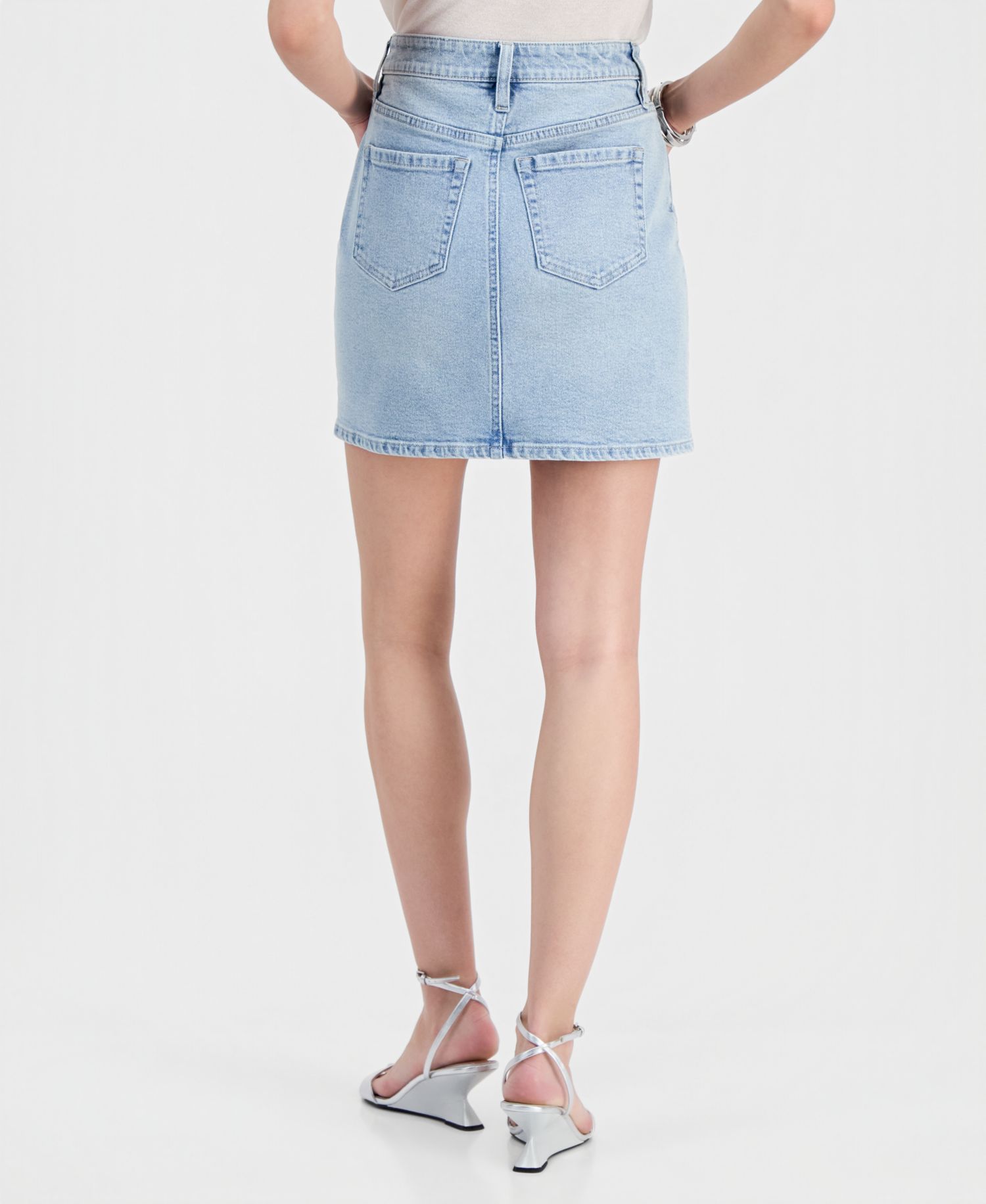 Women's Studded Denim Mini Skirt