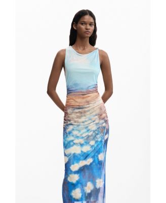 Women's Draped Waterlily Dress