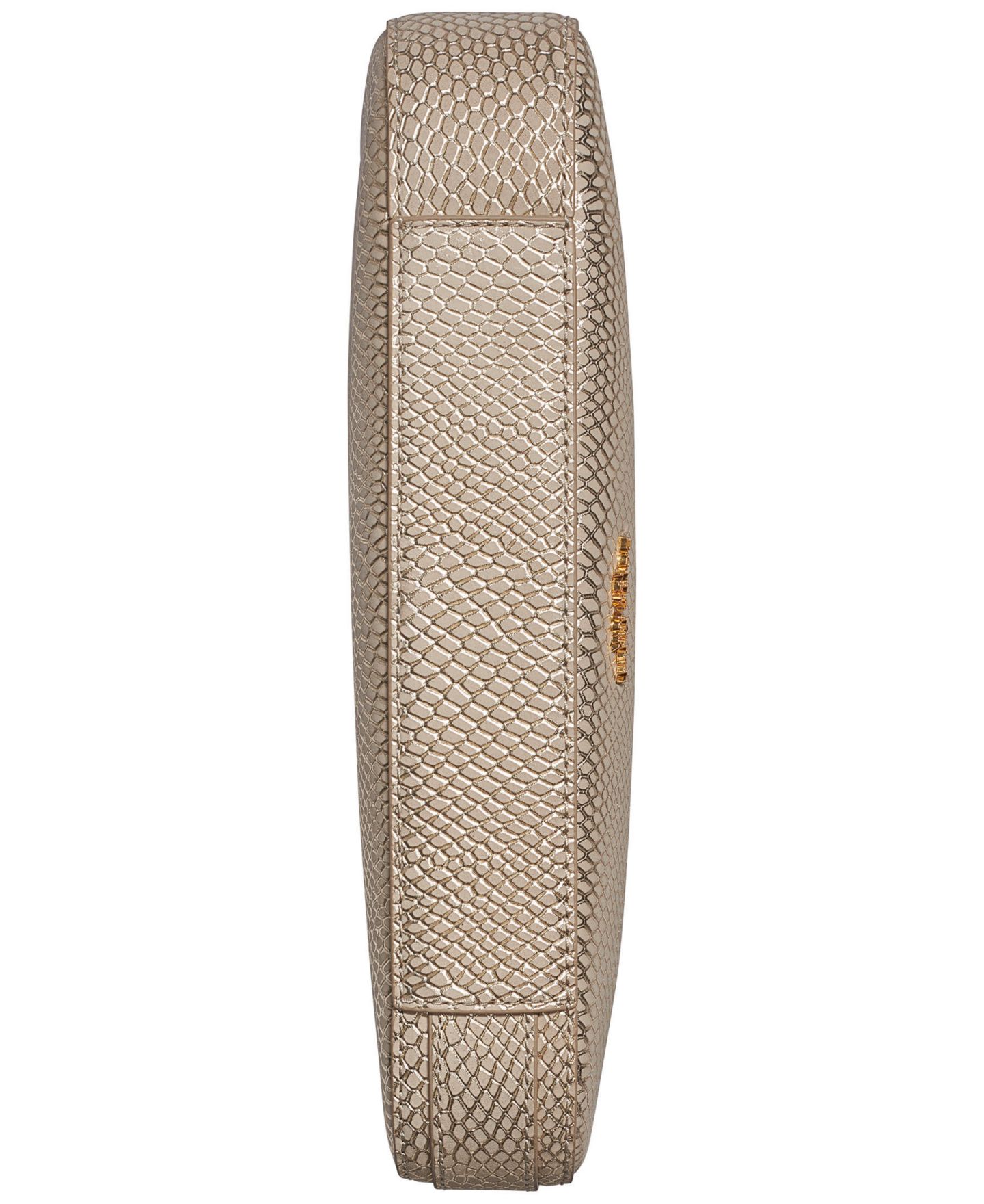 Женская сумка Donna Karan New York Jersey Small Snake Shoulder Handbag, цвет: Металлик костяной — фото 6