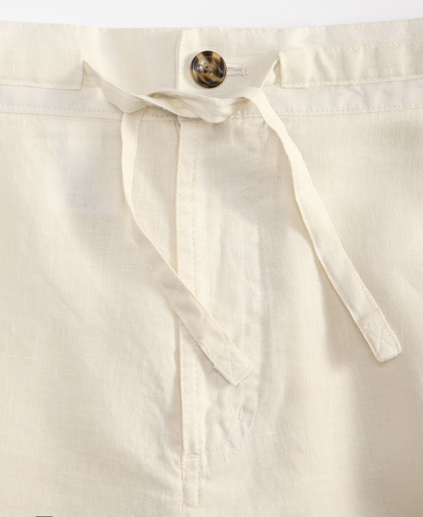 Мужские шорты Club Room 100% Linen Drawstring, цвет: Состаренный кремовый — фото 4