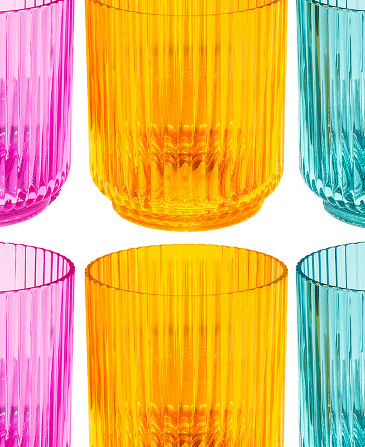 Abode Homewares Mesa Acrylic Drinking Glasses, Set of 6