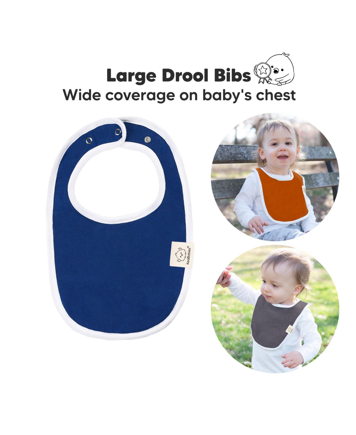 8pk Baby Bibs for Boy, Baby Drool Bib for Baby Boys and Girls, Infant Teething Bibs