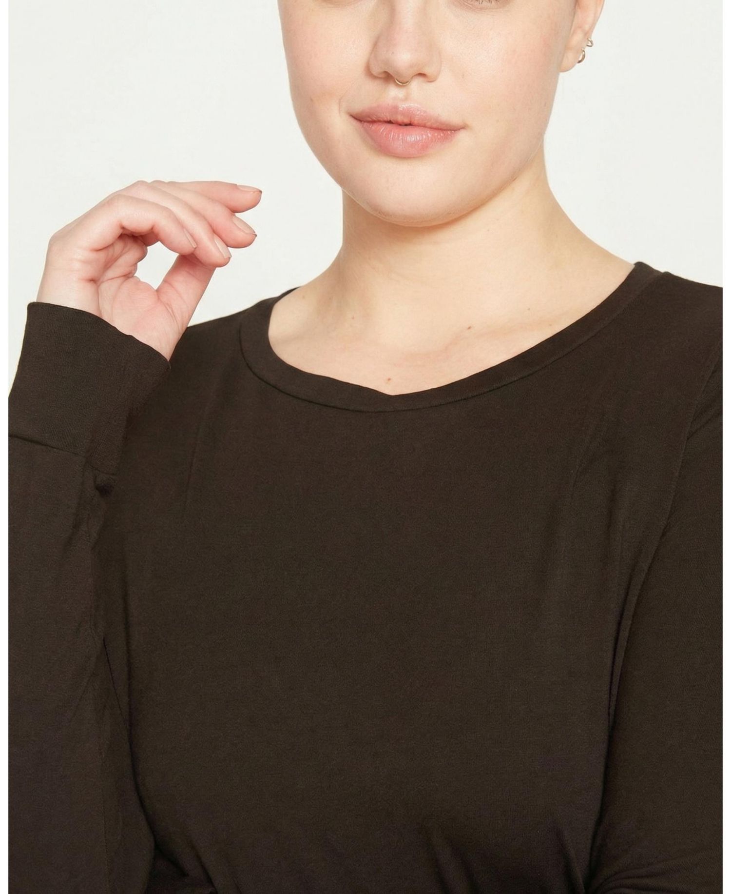 Plus Size Long Sleeve Women's Tee Rex
