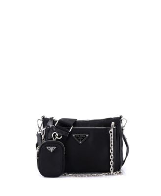 Small Double Pouch Convertible Crossbody Bag Tessuto