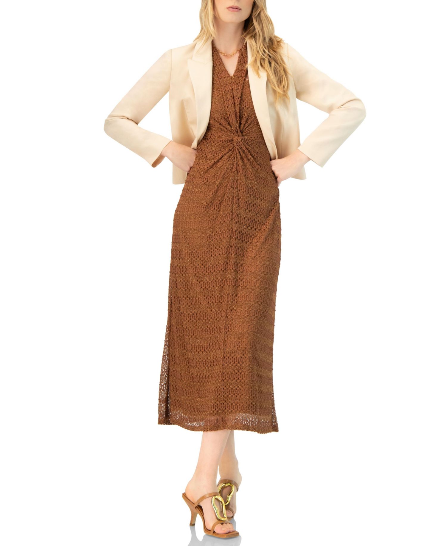 Women's Long Knitted Off-Shoulder Dress