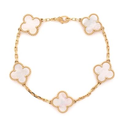 Pre-Owned Van Cleef Arpels Vintage Alhambra 5 Motifs Bracelet - 18k yellow gold 7395$