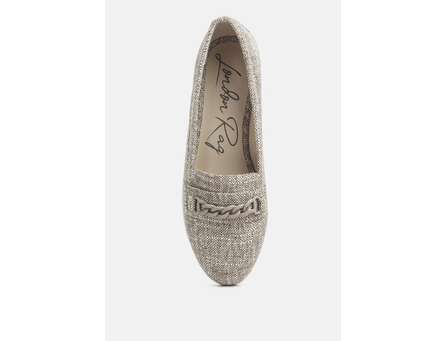 Женские туфли London Rag Abeera Chain Embellished, цвет: Коричневый — фото 7