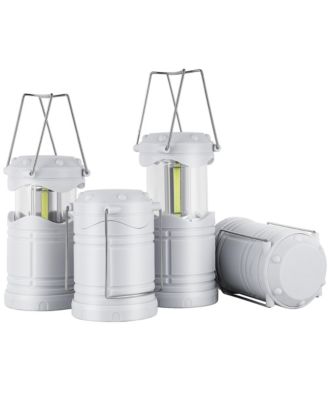 4 pack Led Camping Lantern Flashlight Portable Collapsible Hanging Emergency Light