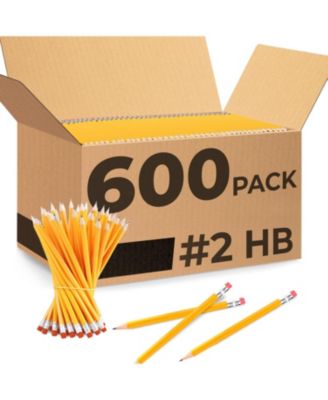 Pre-Sharpened Pencils with Erasers for School 600 Pack