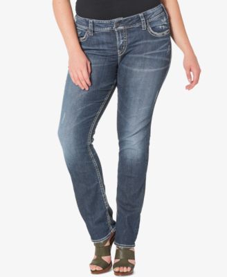 silver plus size jeans