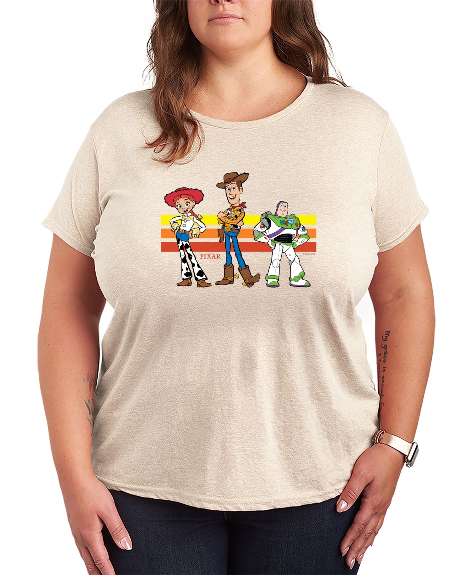 Plus Size Toy Story 4 Jessie Woodie Buzz Short-Sleeve Graphic T-Shirt