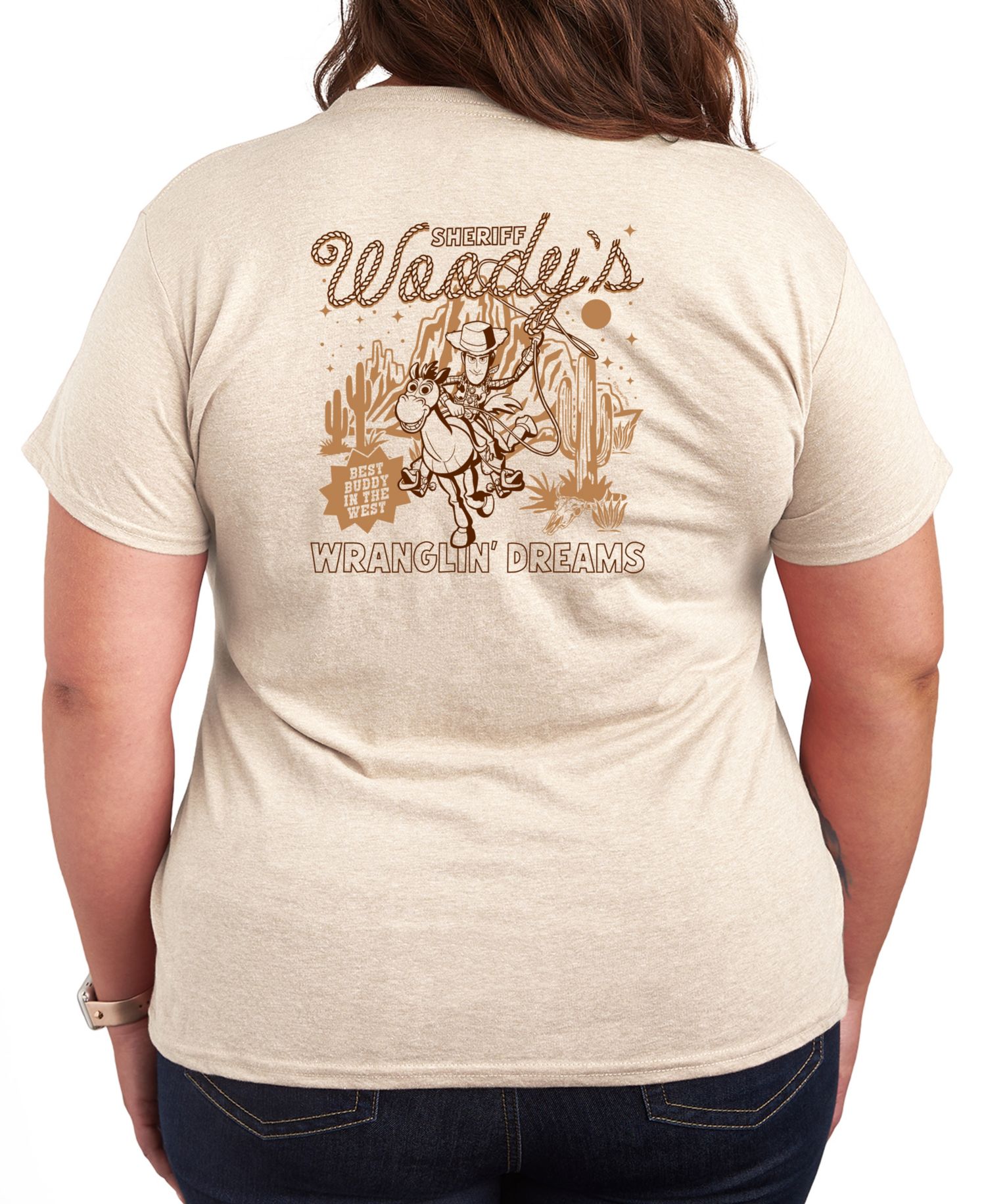 Plus Size Toy Story 4 Sheriff Woody Show Short-Sleeve Graphic T-Shirt