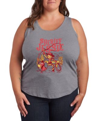 Plus Size Toy Story 5 Sheriff Jessie Western Poster Racerback Sleeveless Tank Top