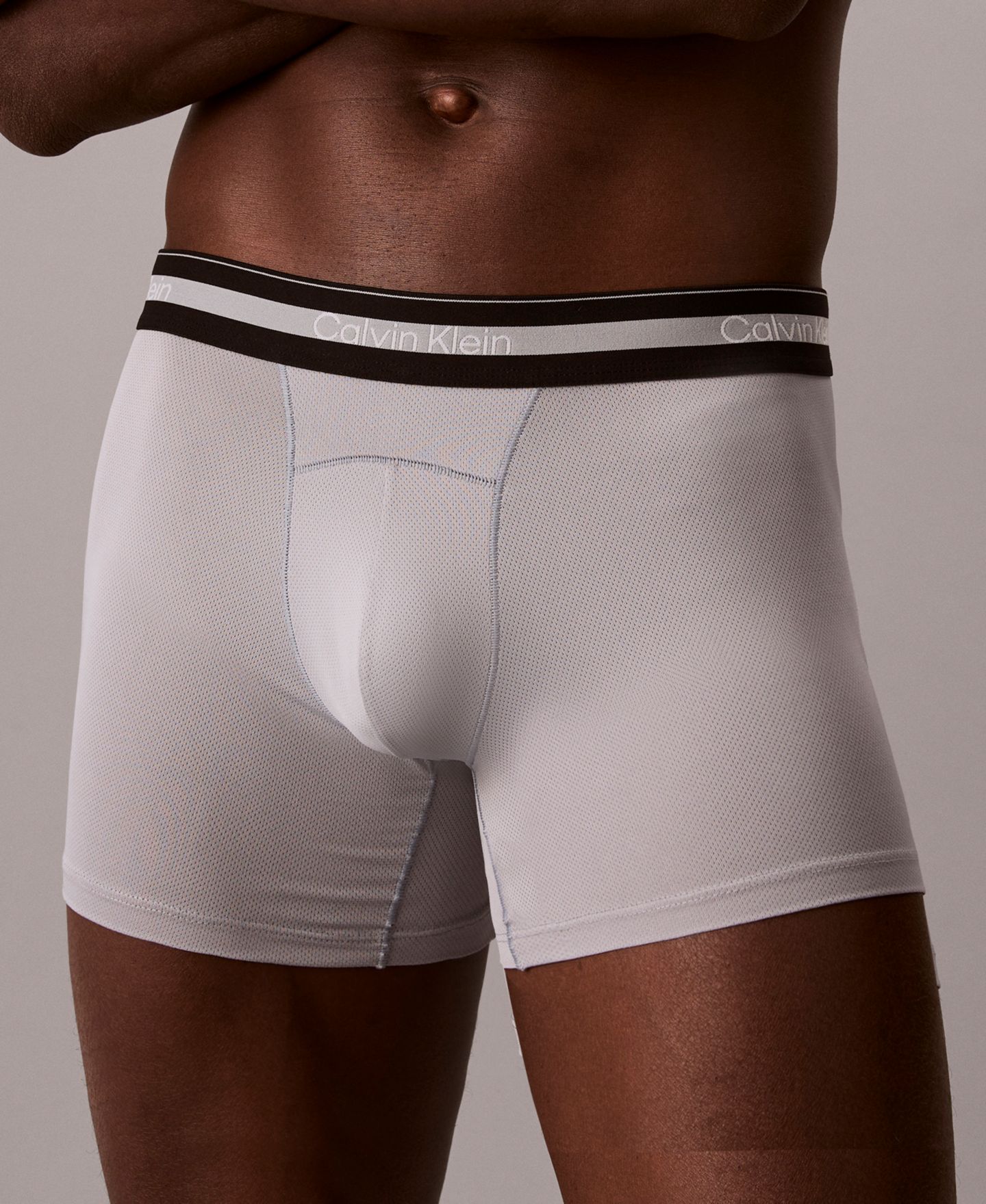 Бельё Active для мужчин, сетка, 3 шт. — Calvin Klein, цвет: Серый / Синий — фото 5