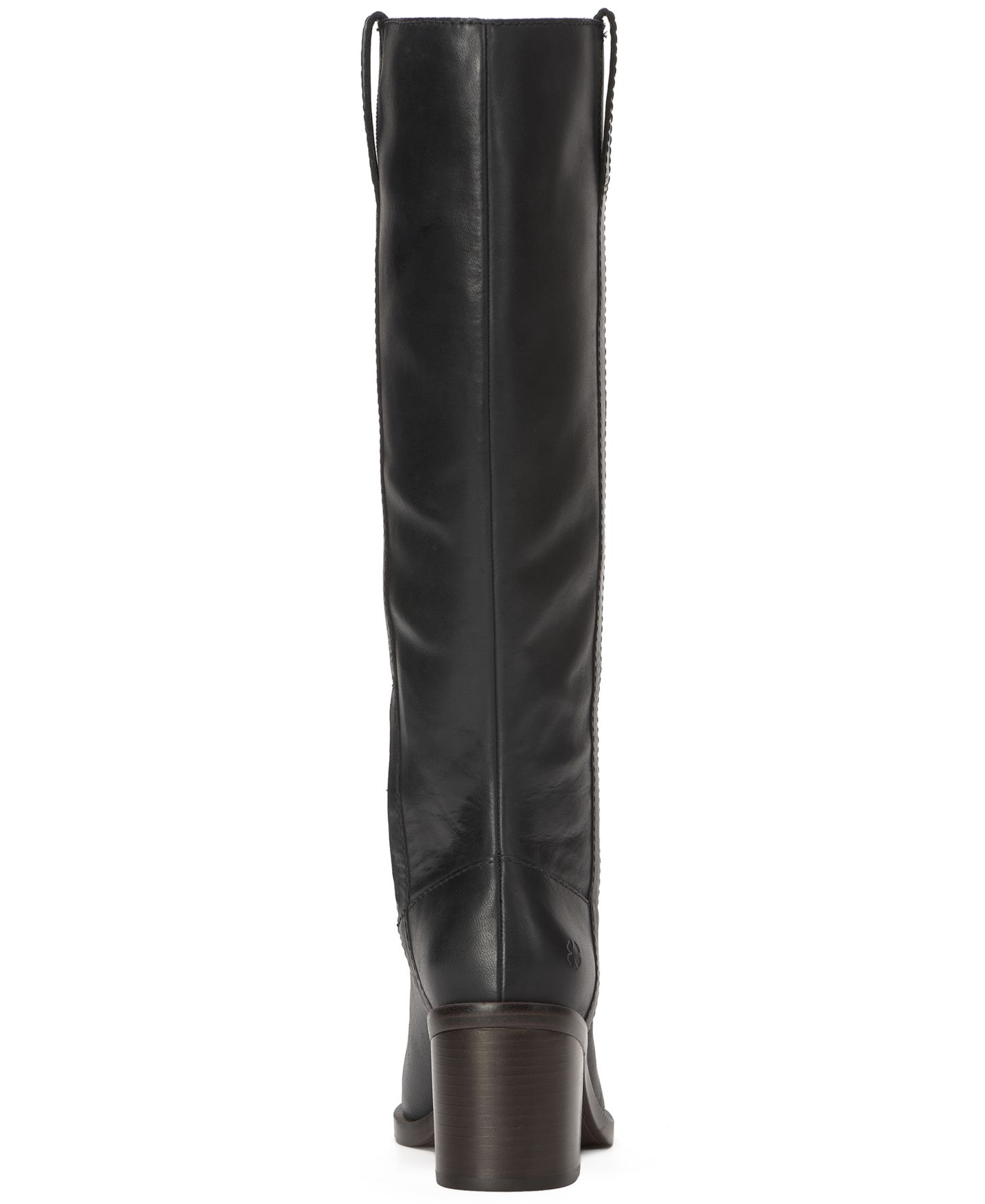 Женские ботинки Lucky Brand Adana Tall Block Heel Boots, Regular, Wide and Extra-Wide Calf, цвет: Чёрный кожаный — фото 3