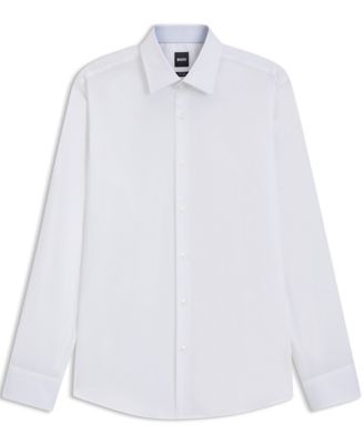 hugo boss classic fit dress shirt Boss Men's by Stretch Cotton Regular-fit Dress Shirt - White