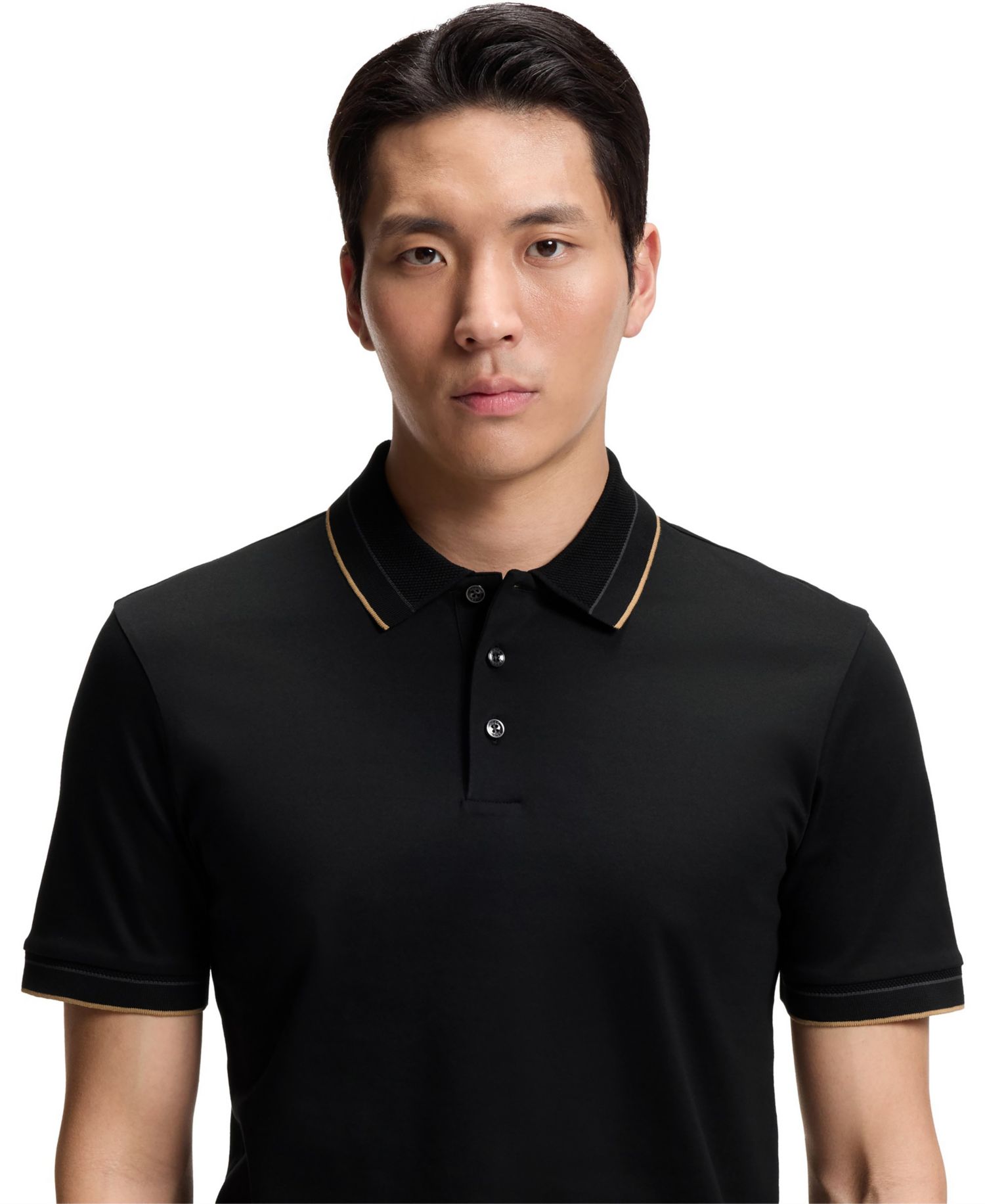 Men's Mercerised Cotton Slim-Fit Polo Shirt