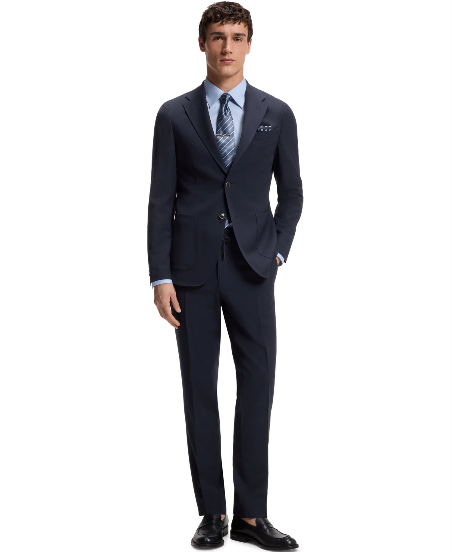 Men's Virgin Wool-Silk Slim-Fit Blazer