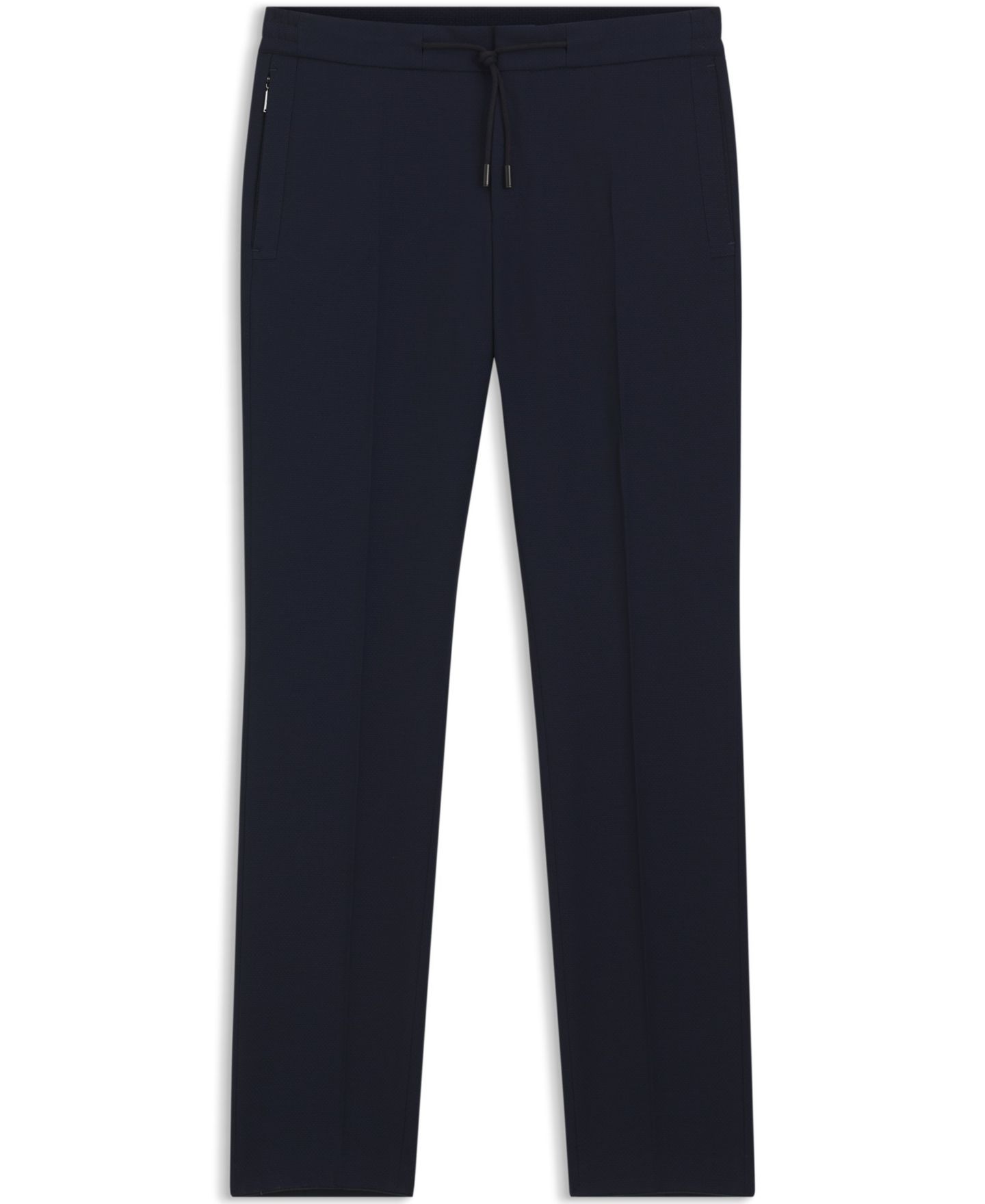 Мужские брюки Hugo Boss Virgin Wool-Silk Slim-Fit, цвет: Тёмный синий — фото 2