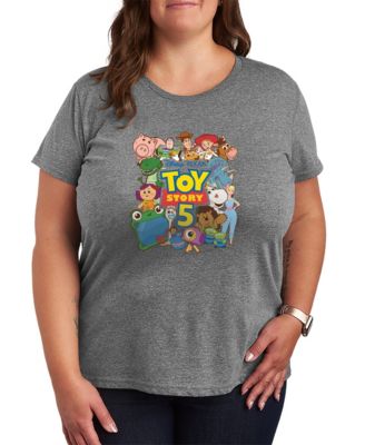 Plus Size Toy Story 5 Woody and Friends Collage Short-Sleeve Graphic T-Shirt