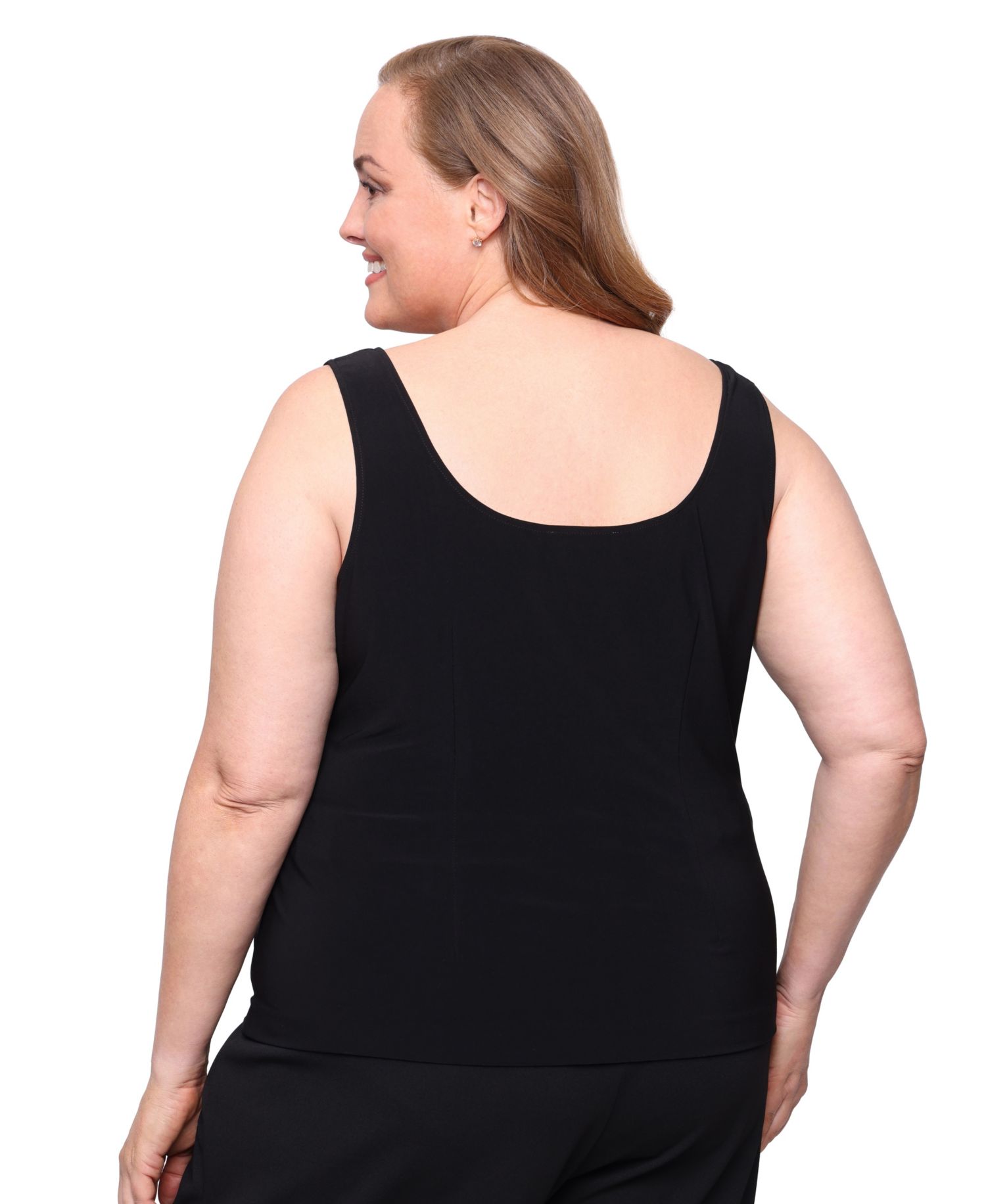 Plus Size 3/4-Length-Sleeve Jacket and Sleeveless Top, 2-Piece Set