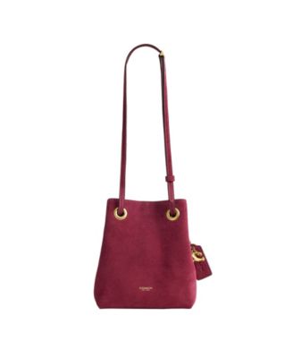 Jade Small Suede Drawstring Crossbody Bag