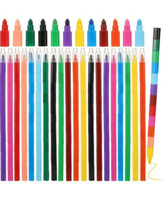 Stackable Crayons Buildable Rainbow Pencils Party Favors Pack of 20