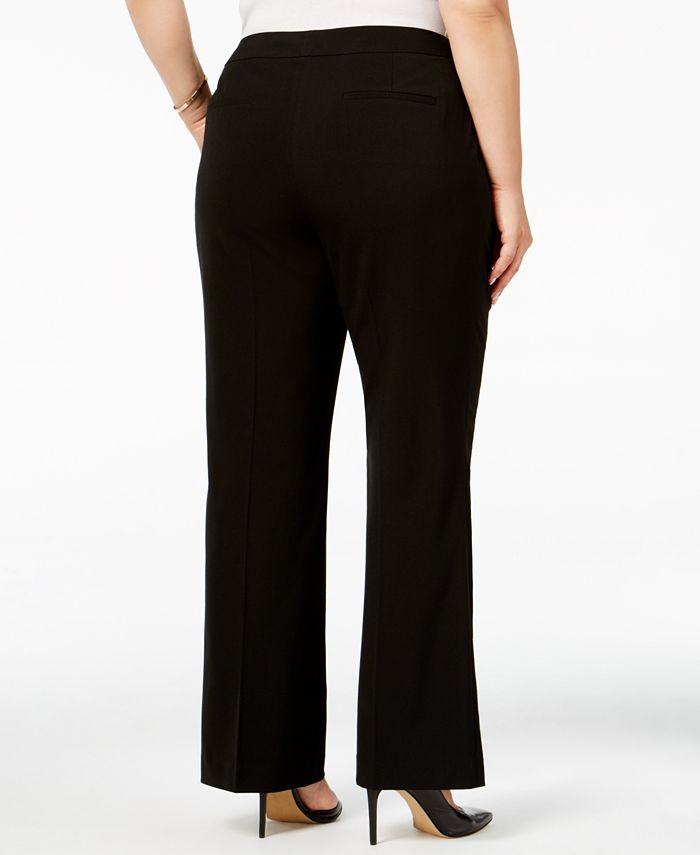 Calvin Klein Plus Size Wide-Leg Dress Pants - Macy's