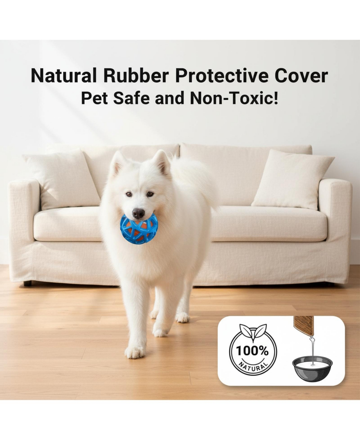 Aronkl Interactive Dog Ball Durable Natural Rubber Motion-Activated Vibrating Rolling Usb Rechargeable Water-Resistant