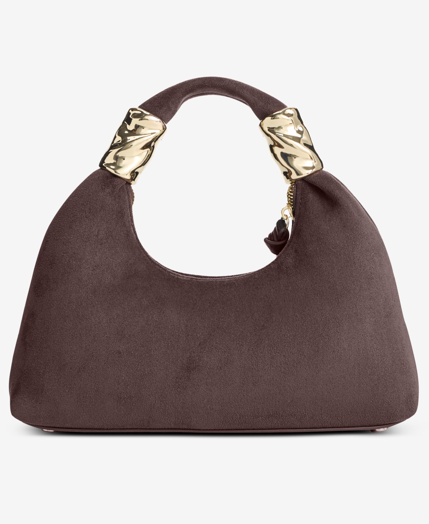 Женская сумка I.N.C. International Concepts Nyrah Mini Suede Hobo, цвет: Шоколадный сливовый — фото 4