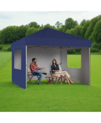 Outdoor 4-Sidewall Pop Up Canopy Tent for Picnics, Camping