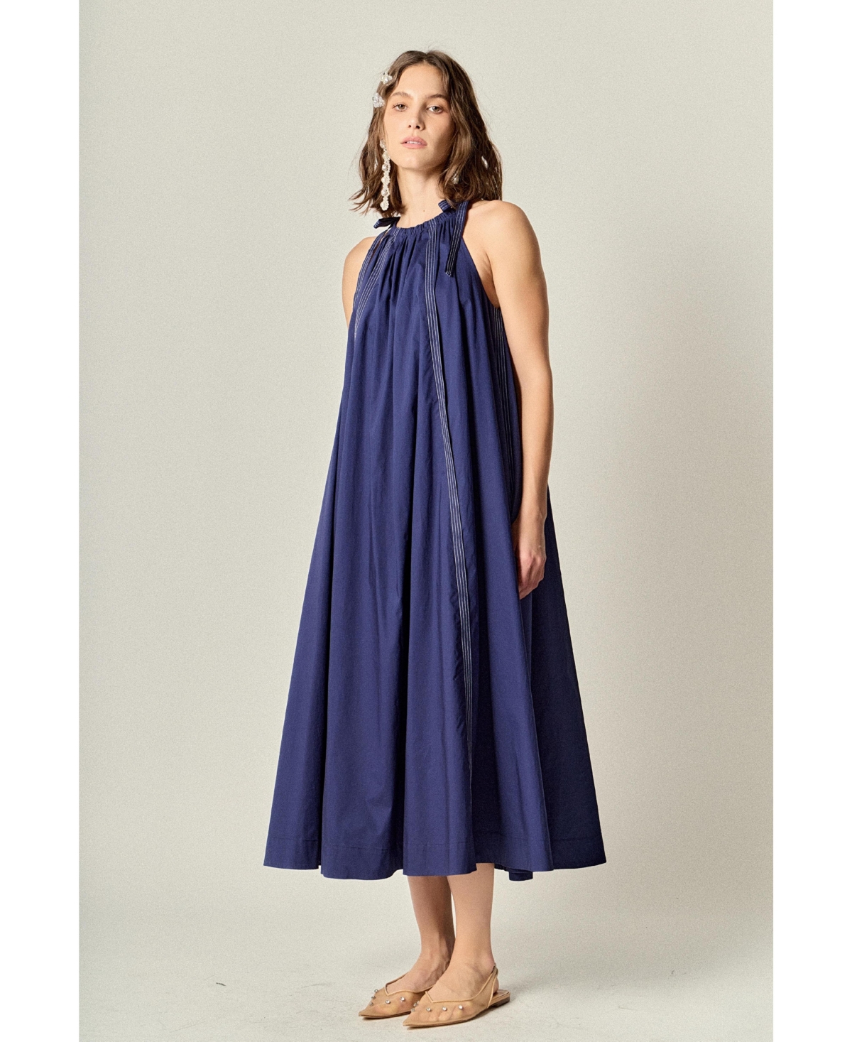 English Factory Women's Halter Neck Midi Dress