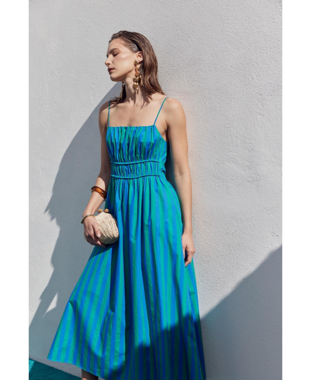 English Factory Women's Stripe Sleeveless Maxi Dress