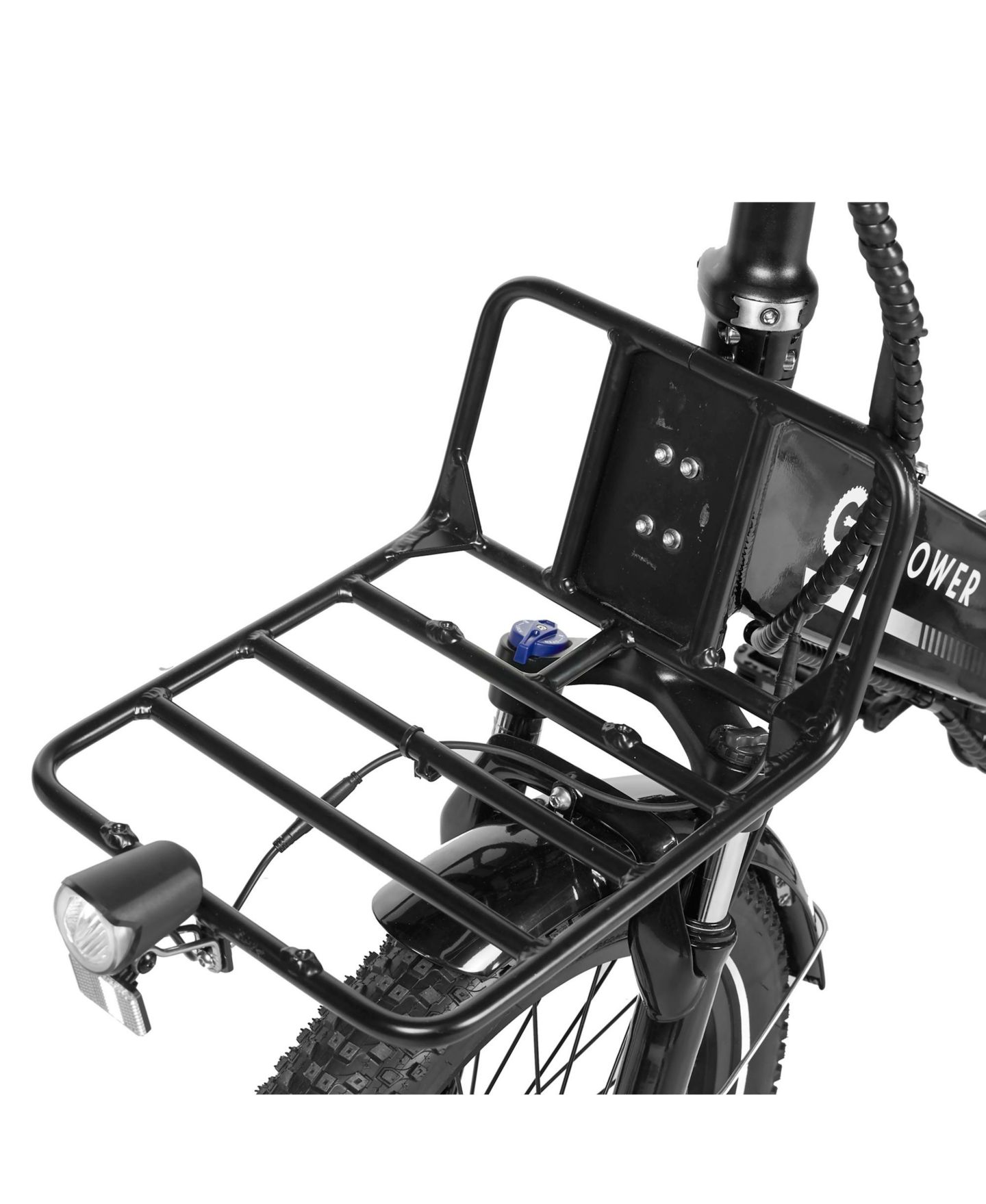 GoPowerBike GoPlus Folding Electric Bike 20" Fat Tire eBike 500W Motor, 20mph Top Speed 45+ Mile Range Removable Battery Class 1 and 2, цвет: Синий — фото 10