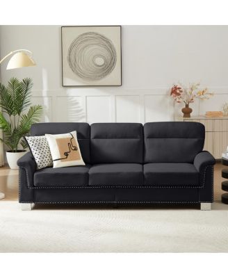82" Modern Snowfleece 3-Seater Sofa