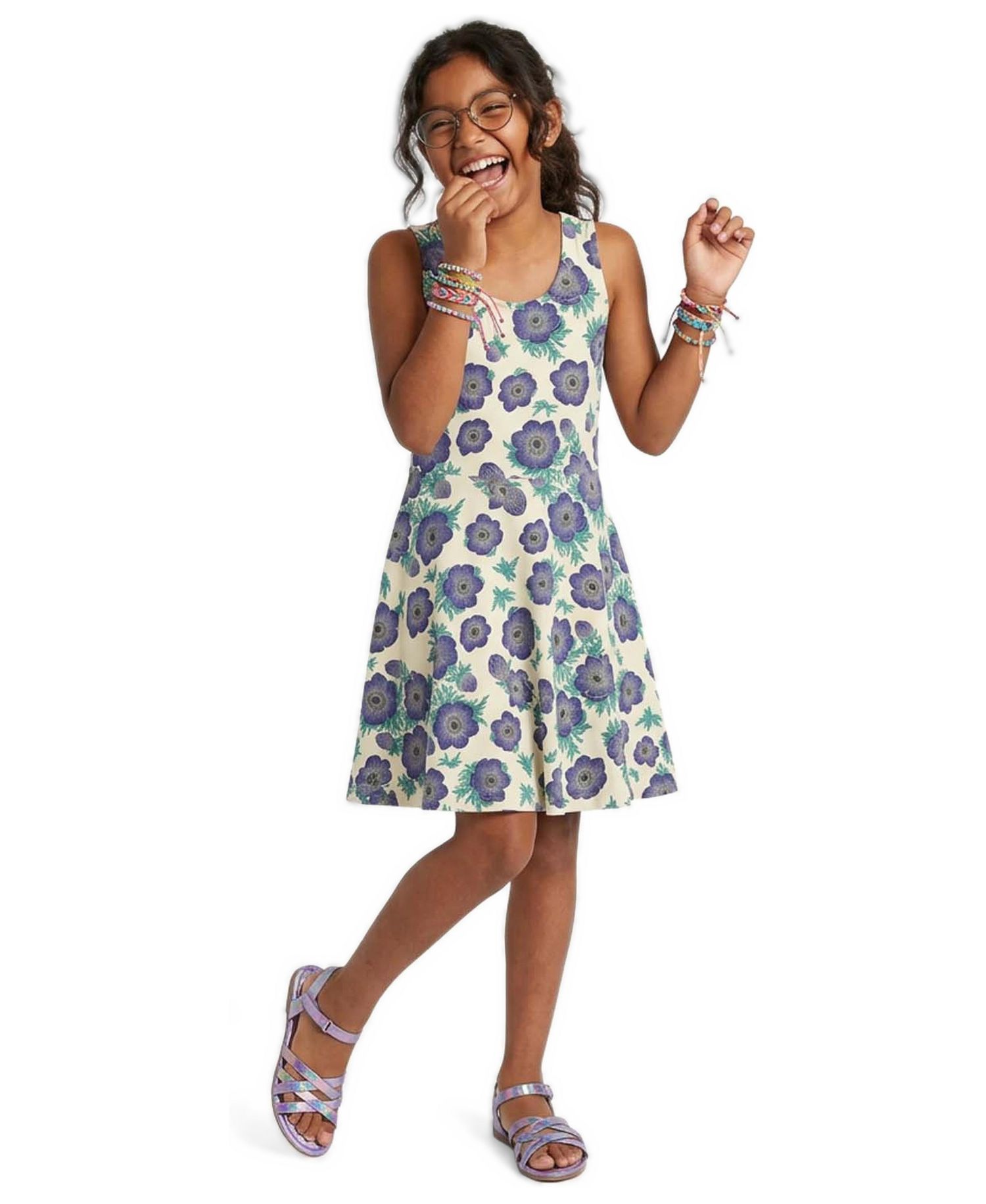 Toddler Girls Fair Trade Organic Cotton Print Sleeveless Twirl Dress