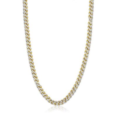 Stainless Steel, 20" Two-Tone 4mm Franco Chain