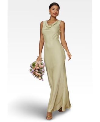 Women's Pandy Satin Cowl Bridesmaid Dress