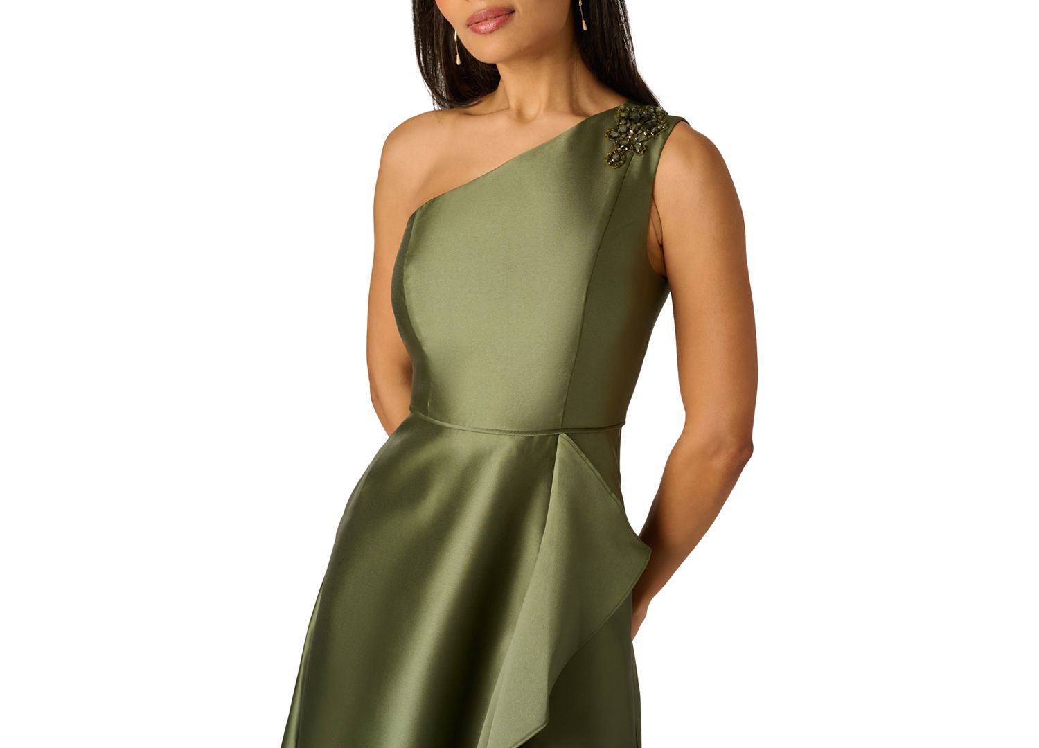 Women's Embellished One-Shoulder Gown