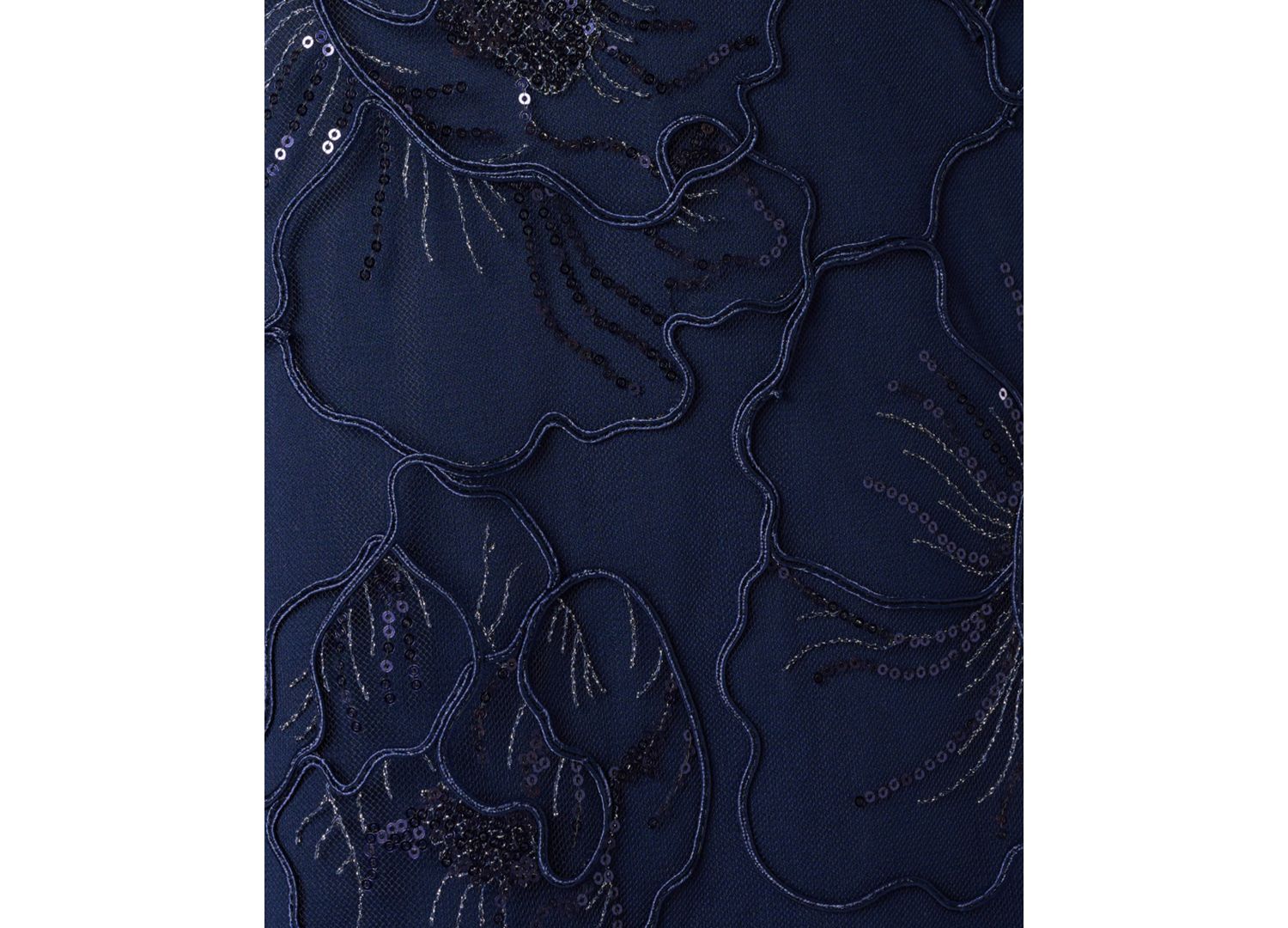 Women's Embroidered Boat Neck Gown