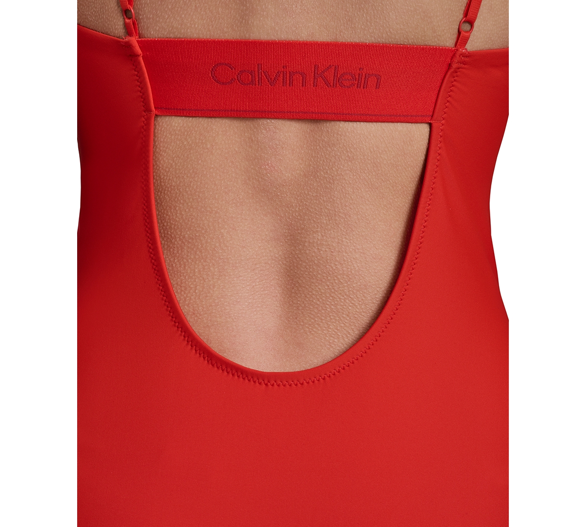 Calvin Klein Women's V-Neck One-Piece Swimsuit