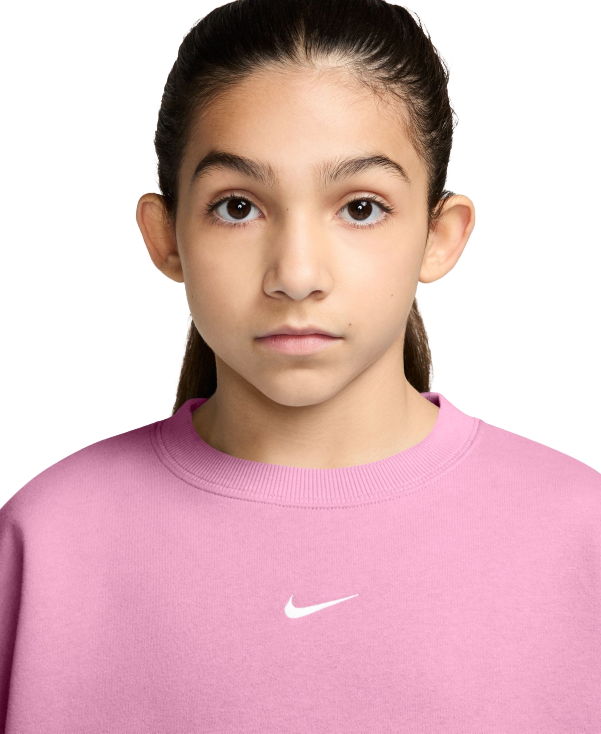 Nike Sportswear Studio Girls' 7-16 Oversized Fleece Crewneck Sweatshirt