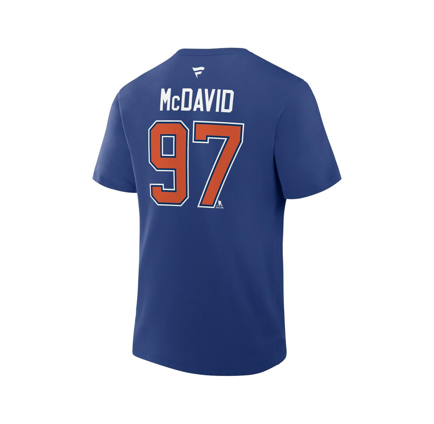 Men's Connor McDavid Royal Edmonton Oilers Authentic Stack Name & Number T-Shirt