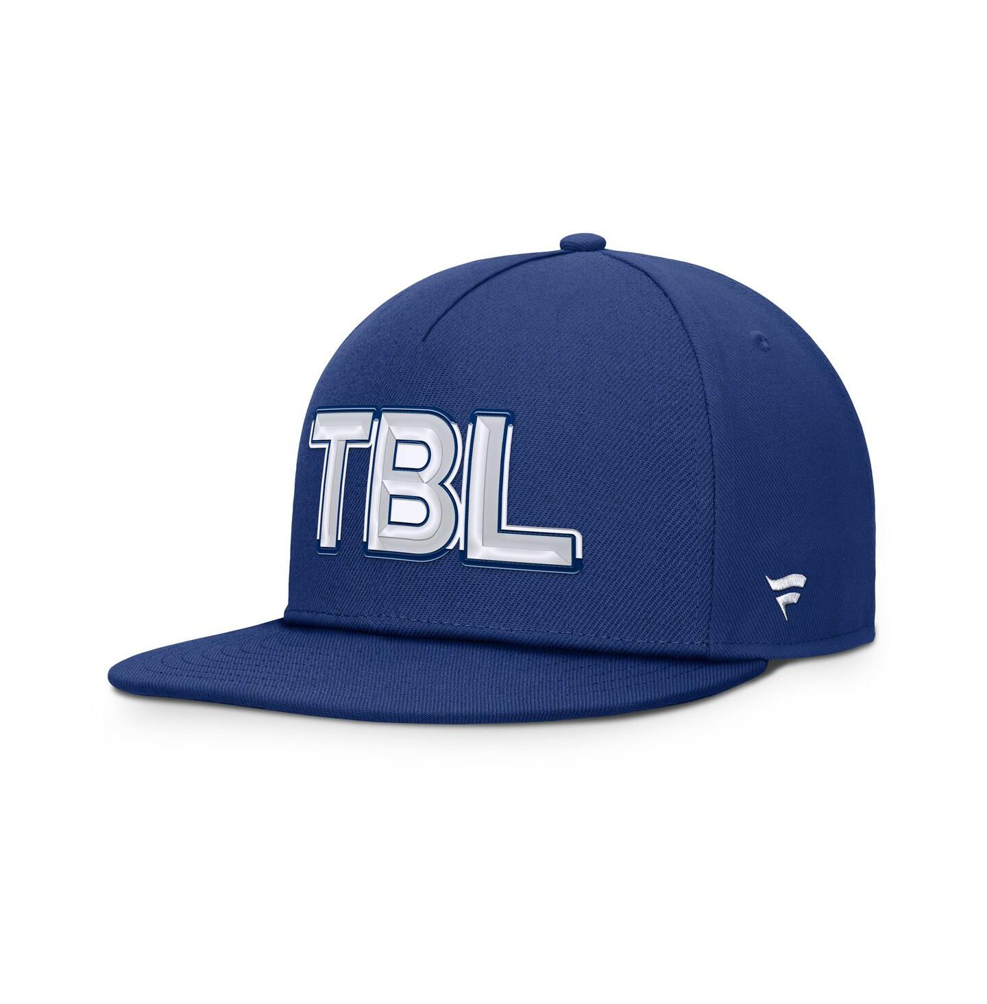 Мужская кепка Fanatics Blue Tampa Bay Lightning Authentic Pro Rink Team Code Snapback Hat — фото 3