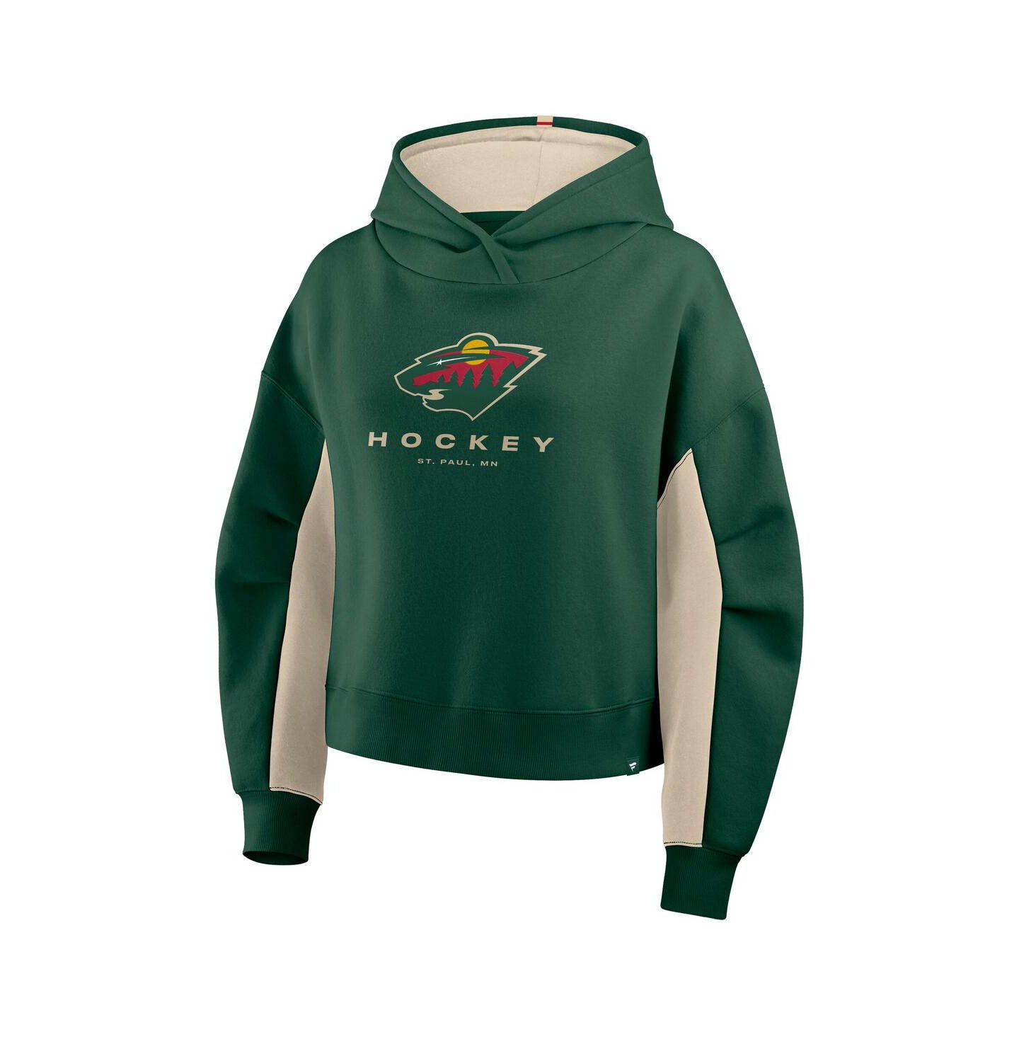 Женское худи Fanatics Green Minnesota Wild Back Check Boxy — фото 1
