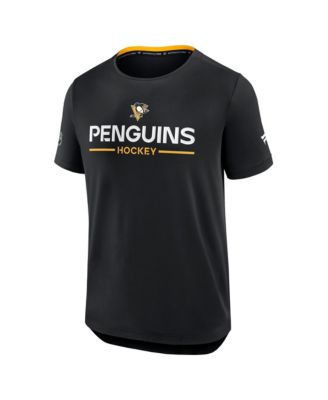 Men's Black Pittsburgh Penguins Authentic Pro Rink Tech T-Shirt