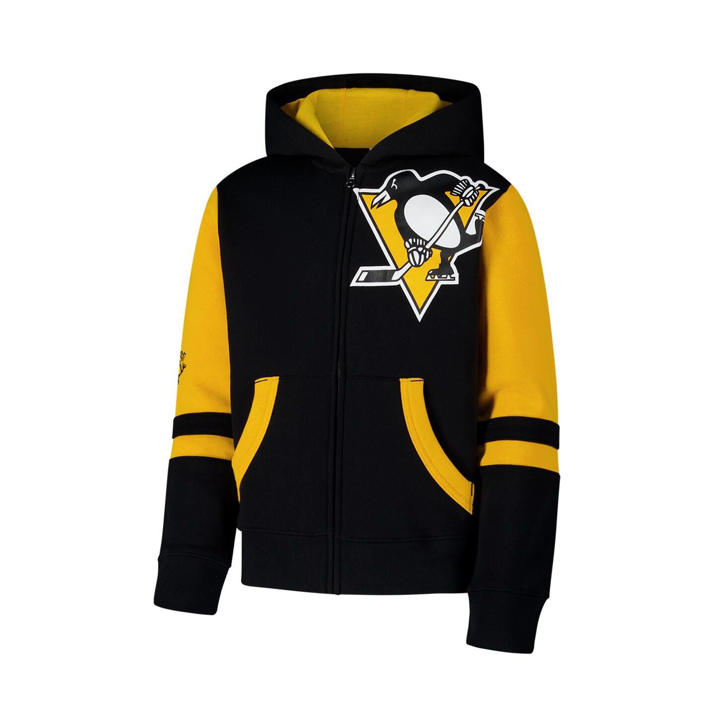 Детское худи Outerstuff Black Pittsburgh Penguins Face Off Full-Zip — фото 3