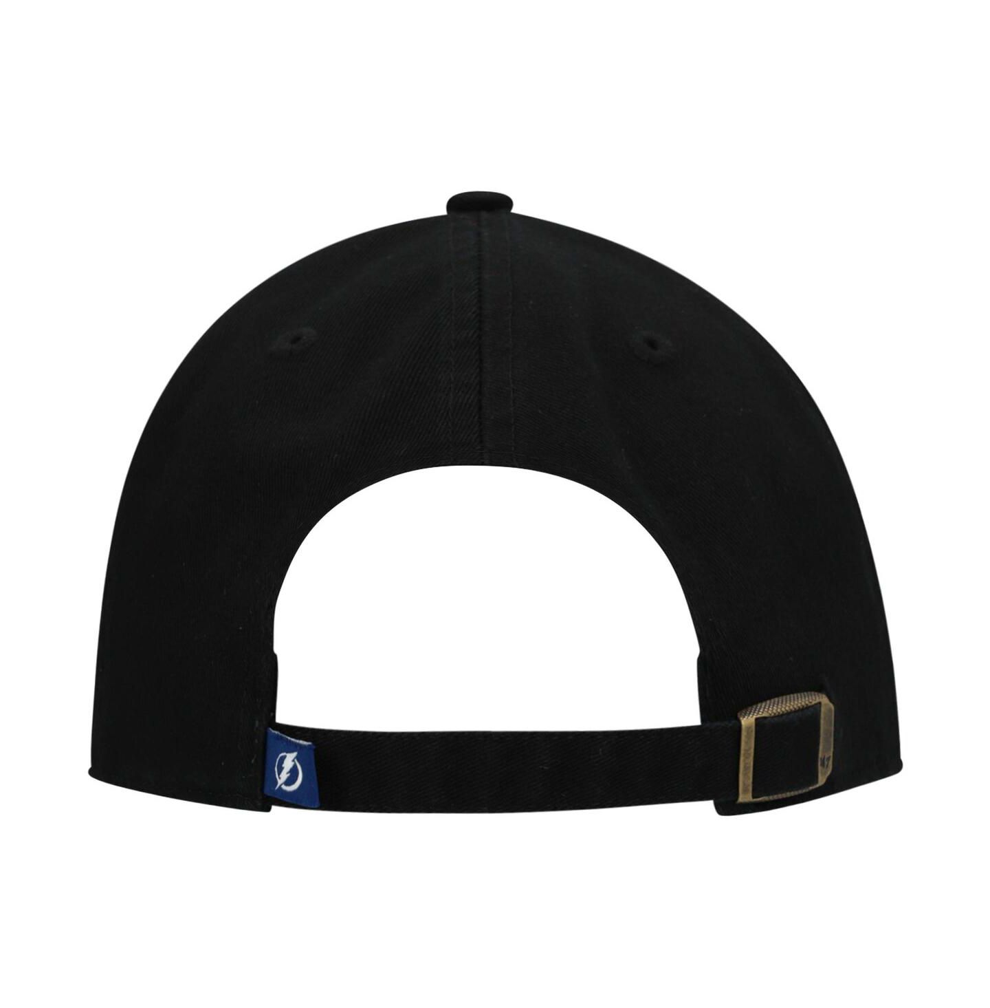 Мужская кепка '47 Brand Black Tampa Bay Lightning Team Clean Up Adjustable Hat — фото 2