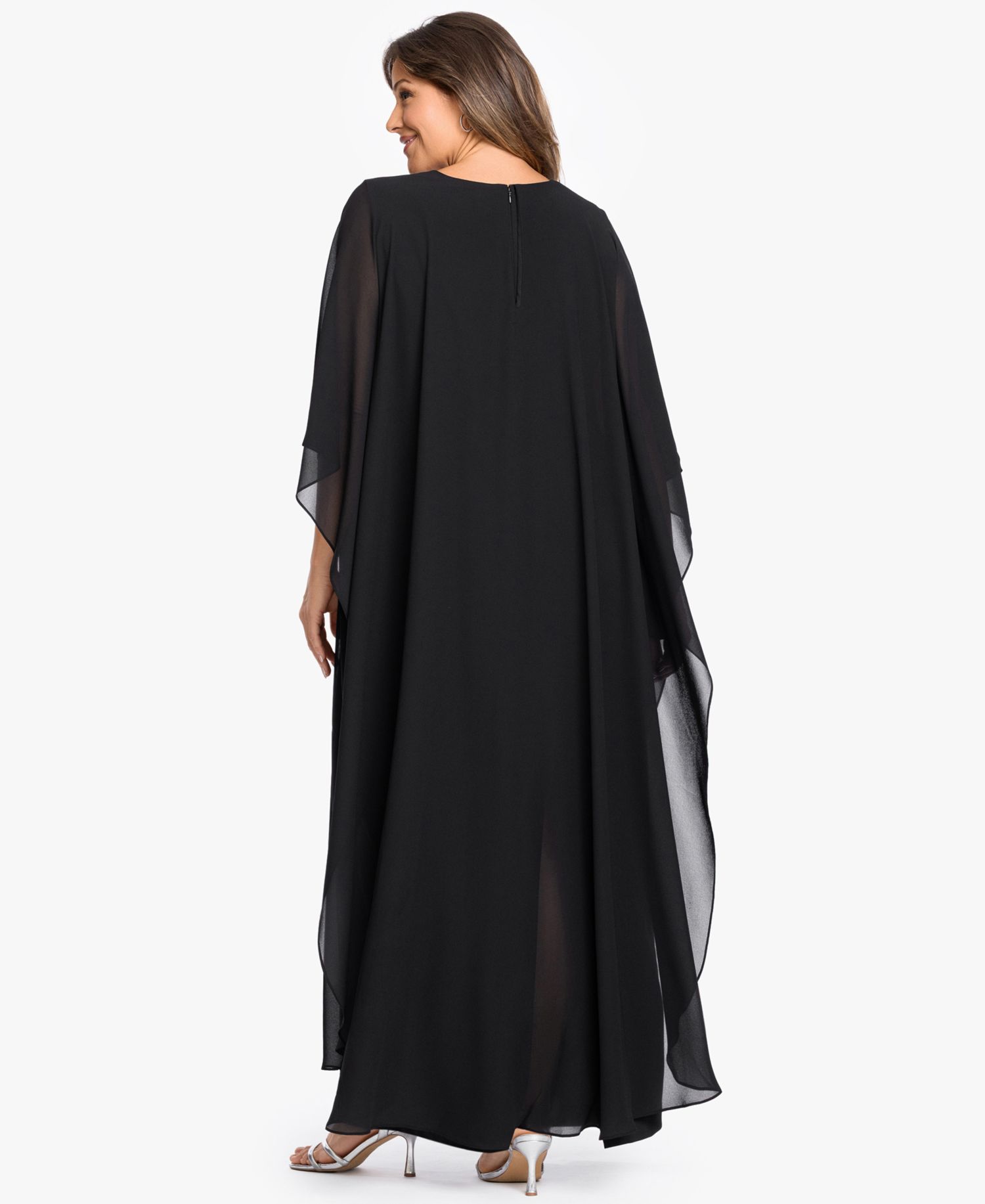 Plus Size V-Neck Long Kaftan Dress