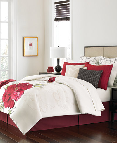 Martha Stewart Collection Plum Blossom 14-Pc. Comforter Sets, Only at Macy's